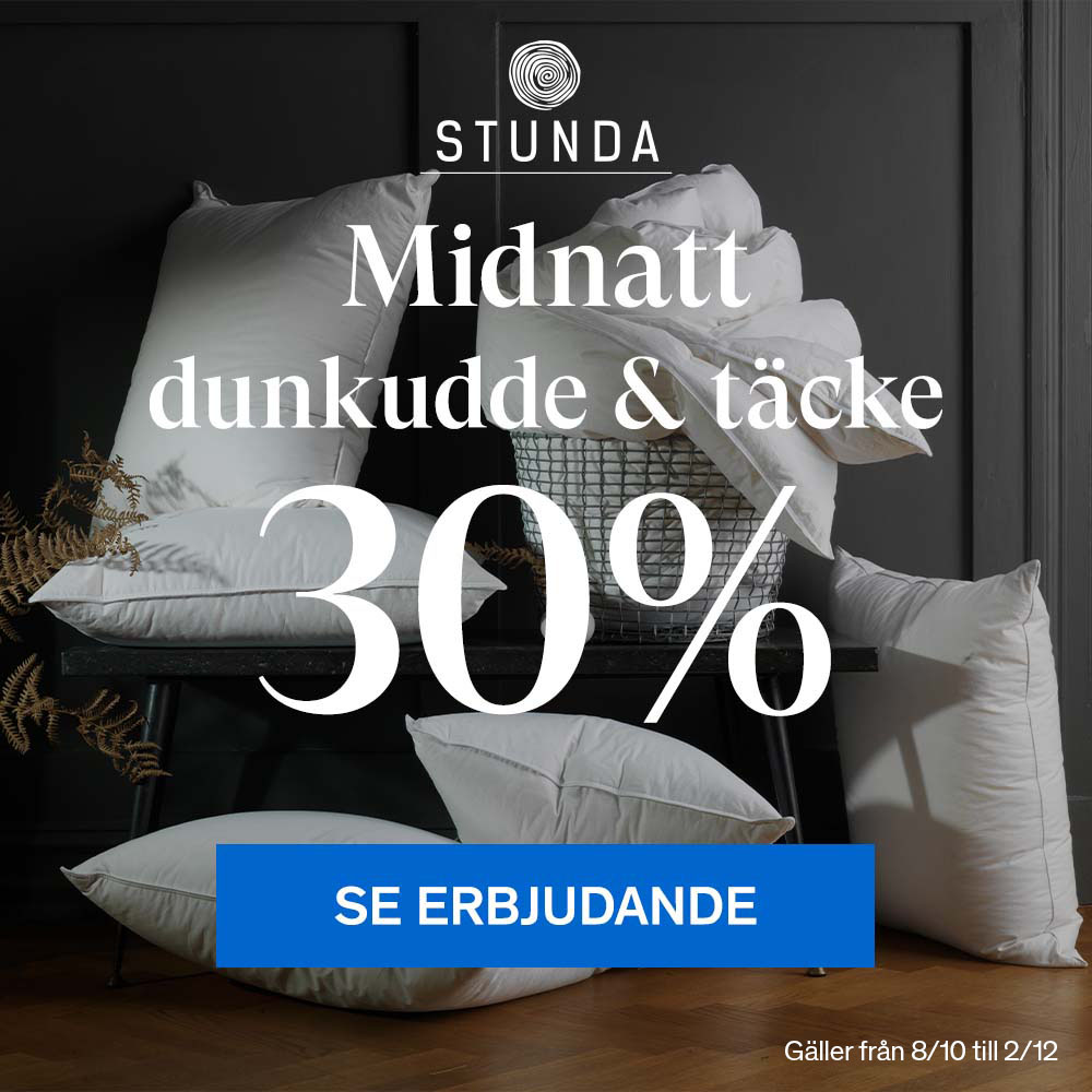 Stunda Midnatt kudde & täcke 30% rabatt